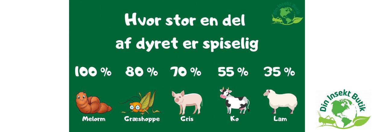Hvor stor en del af insekterne kan spises