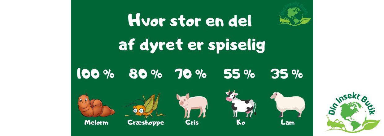 Hvor stor en del af insekterne kan spises