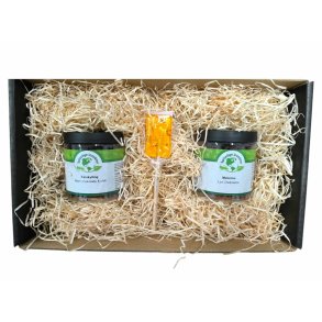 Gavekurv med 2 x insekt chokolade og 1 slikkepind