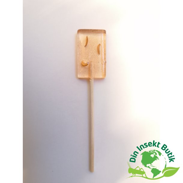 Fersken slikkepind med buffalo larver